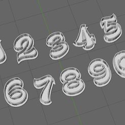 Καταγραφή.png STL-Datei 0 to 9 numbers cookie cutter・3D-druckbares Modell zum Herunterladen, 3dZ