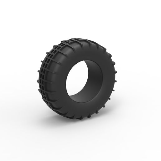 Diecast Dune buggy rear tire 5 Scale 1 to 10 3D model