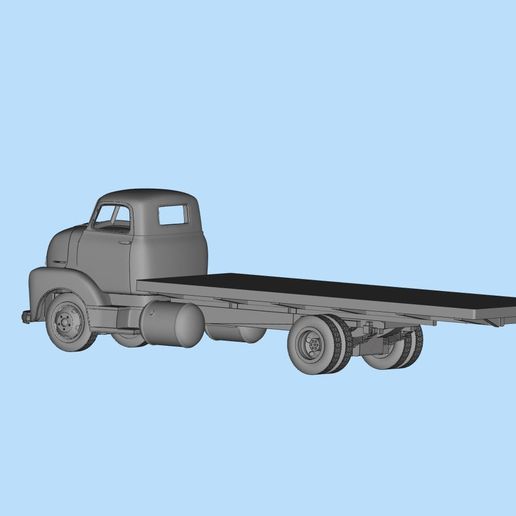 12.jpg STL files Hauler Cab Over Engine longbed flatbed Camião