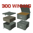 COL_34_300winmag_100a.png AMMO BOX 300 WIN MAG AMMUNITION STORAGE 300 win CRATE ORGANIZER
