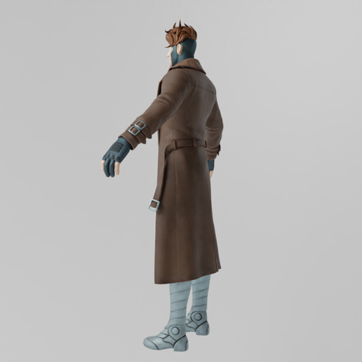 ♟️ Gambit X-Men Lowpoly Rigged・ OBJ File for ・Cults