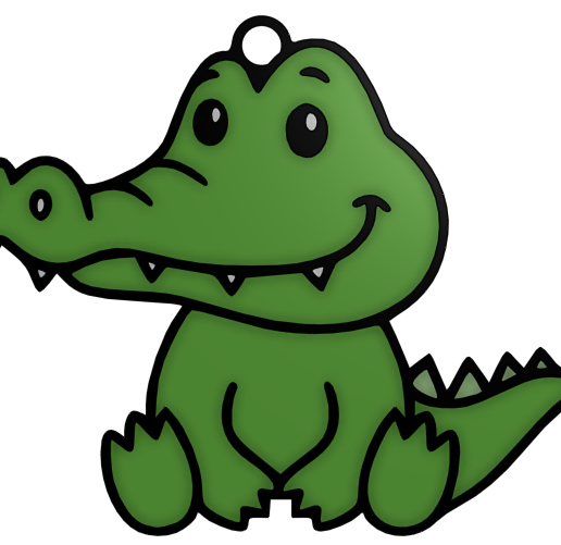 Cocodrilo.png Conjunto 7 porta-chaves animais