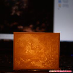 06.jpg STL file Christmas decor - "Angels Announcing the Birth of Christ to the Shepherds" by Govert Flinck・Design to download and 3D print