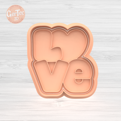 1.1084.png STL file LOVE Cutter + Stamp / Cookie Cutter・3D printing model to download