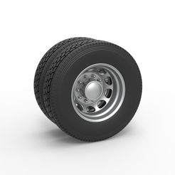 1.jpg 3D file Diecast 10 Hole Budd rear double wheel of old school truck Scale 1:25・3D print design to download