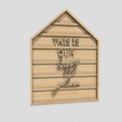 Shapr-Image-2022-11-26-105554.png House Shaped Wall Sculpture with This is our Happy Place Cutout Words decoration