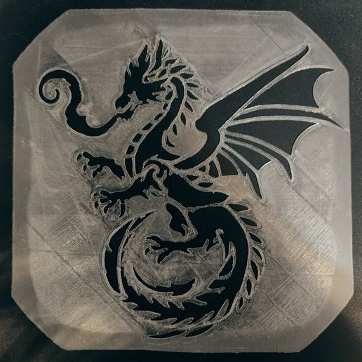 dragon stencil for a cake