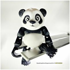 Flexi Factory Bambu Lab Print-in-Place Panda and Stand