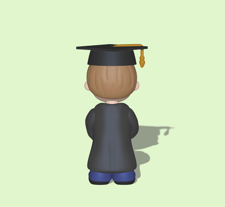 Graduate Boy4.PNG 3D file Graduate Boy - Graduation gift・3D printer design to download, Usagipan3DStudios