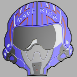 3ab97566-80e8-480e-934f-ad10d10f8f91.png STL-Datei TOP GUN MAVERICK FIGHTER HELM WANDDEKOR・3D-druckbares Design zum Herunterladen