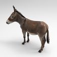 burr4.jpg 1/32 Scale Standing Donkey - Realistic Farm Animal Figure for Slot Car Diorama, Rural Scene & Miniature Display