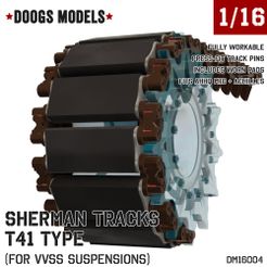 16004-01.jpg 1/16 M4 SHERMAN VVSS TRACKS - T41 TYPE DM16004