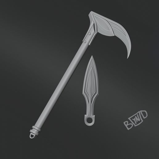 KusarigamaKunaiBundle.jpg Mortal Kombat 1 -Scorpion Weapon Bundle - MK1 stl 3D print model