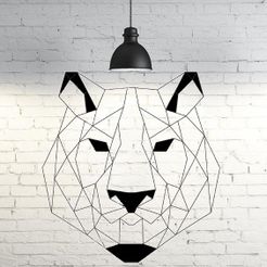57.Tiger3.JPG STL-Datei Tiger Wall Sculpture 2D・Design für 3D-Drucker zum herunterladen