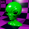 11111.png CUTE ALIEN BUST SCULPTURE Free | UFO | BGGT Fan Art