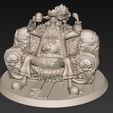 3.jpg One Piece Anime Blackbeard Marshall D Teach with Throne STL 3D print model