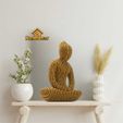 knitted-buddha-2.jpg Knitted Buddha : yoga statue