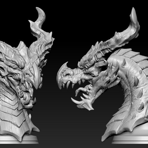 STL file Dragon Head 03・3D print design to download・Cults