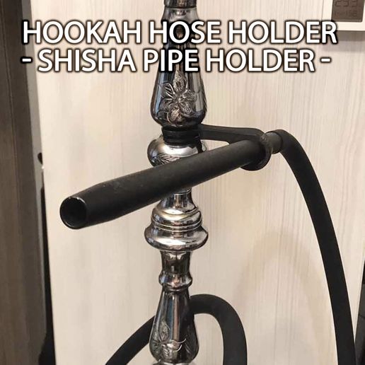Hookah hose holder / Shisha pipe holder - (clip on with cable tie lock)