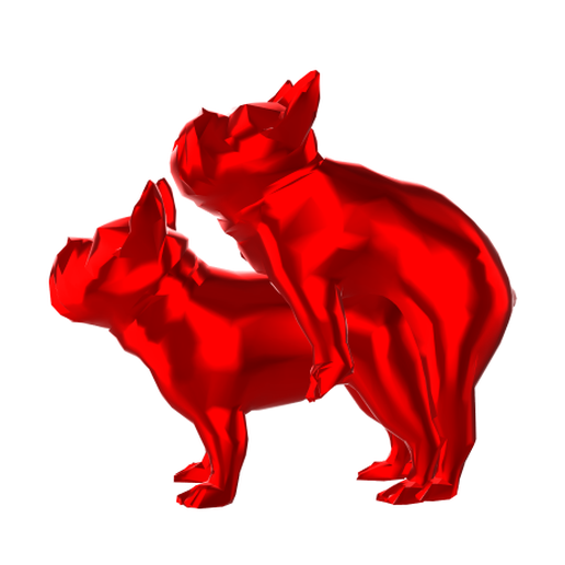 Two Bulldogs 3D model