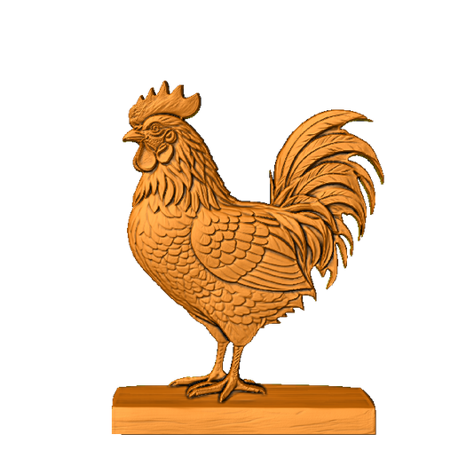 🐓 ROOSTER・ STL File for 3D printing and CNC machining - Laser cutting・Cults