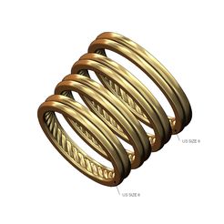 Split-Inner-braided-cigar-band-size6to9-00.jpg STL file Split inner braided thin cigar band US sizes 6to9 3D print model・3D printing design to download