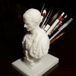 Capture d’écran 2017-09-18 à 11.03.09.png STL file Julius Caesar (Improved) Pen/Pencil Holder・Design to download and 3D print