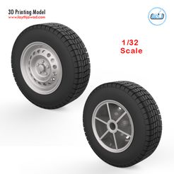 00.jpg 3D file Vehicle wheels 1/32・3D printing model to download