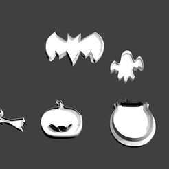 5 cortagalletas halloween gratis.jpg Archivo STL gratis 5 Corta Galletas Halloween gratis・Diseño de impresora 3D para descargar
