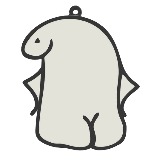 Flork "Sexy" key ring 3D model