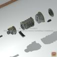 Hellcat-Tremec-TR6060_EXPO_2.jpg STL file TREMEC TR6060 for DODGE HELLCAT - GEARBOX・Template to download and 3D print