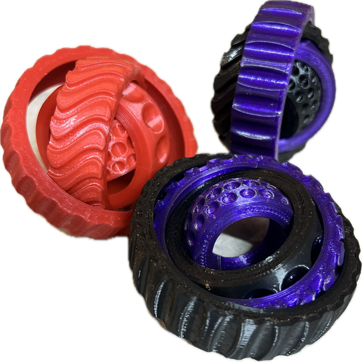👌 Fidget 4 Rings・ OBJ File for 3D printing・Cults