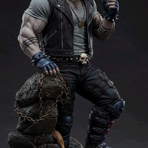 Jason Momoa as Lobo STL - Anti-Hero Statue - 3D Printable Model for Resin & FDM
