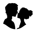 2.png Couples Dating Wall Silhouette