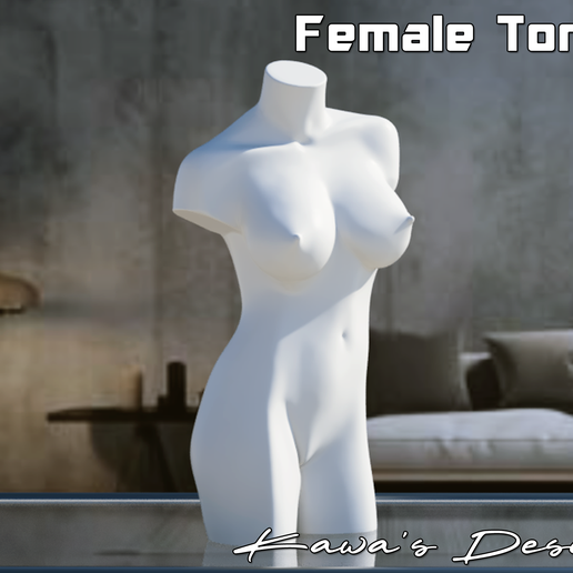 ♀️ Female Torso・ STL File for 3D printing・Cults