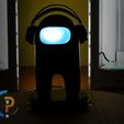 Crewdiepie_light0 C.jpg Free OBJ file Among US Crewmate Lamp (Headset not included)・3D print design to download