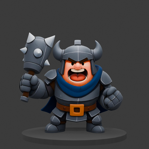 🦸 Mega Caballero de Clash Royale・Archivo STL para Impresión 3D