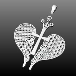 ViewCapture20231106_215519.jpg Élégant pendentif en forme de cœur et de croix avec ornements en pierres précieuses