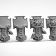 3457354.png STL file Sci fi knight guard shields of the blade・3D print model to download