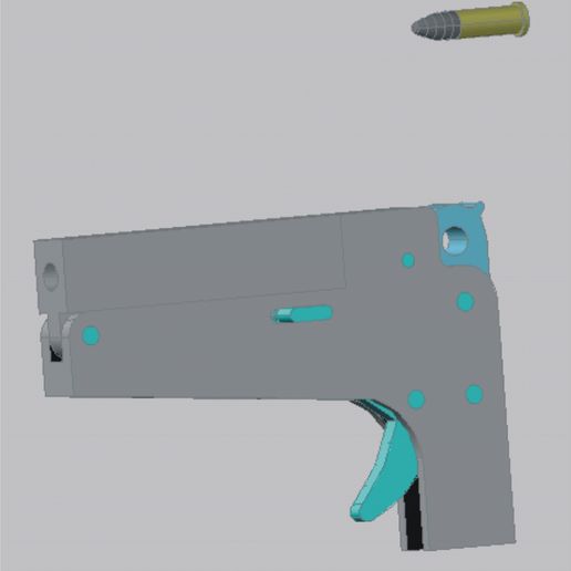 TH-M1 - Mini pistola .22 - 3D model önizlemesi