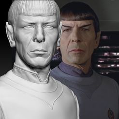 Spock1.jpg Fichier OBJ Buste de M. Spock de Star Trek Leonard Nimoy・Design imprimable en 3D à télécharger, JanM15