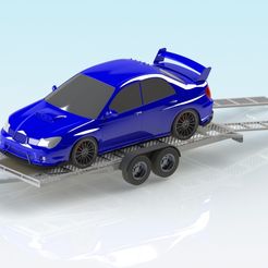 TRAILER-1.jpg Free STL file 1:32 SCALE DOUBLE AXLE CAR TRAILER・3D printable model to download