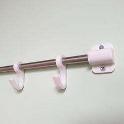 Wall_hanger.jpg Archivo STL colgador de pared_ barra redonda 8mm・Objeto imprimible en 3D para descargar
