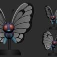 butterfree-cults-5.jpg Pokemon - Caterpie, Metapod and Butterfree with 2 poses (Pre Supported)