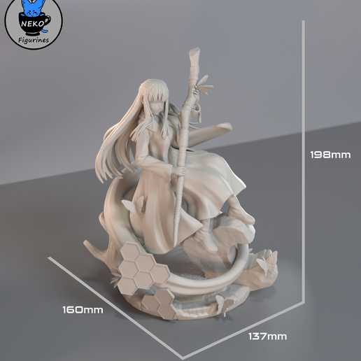 Fern_Measurments.png Fern -Beyond Journey's End Anime Figure for 3D Printing