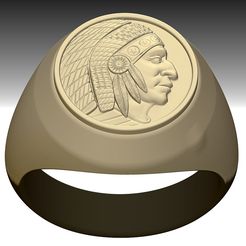 4.jpg Archivo STL Anillo indio joyas de plata oro imprimible modelo 3D・Diseño de impresora 3D para descargar