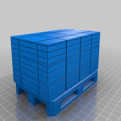 Palettemit12Boxen.png 3D-Datei 1/10 1/14,5 1/16 Palettenstapel mit 12 Boxen kostenlos・3D-Druck-Modell zum herunterladen