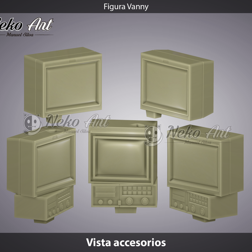 vista accesorios.png Figure Vanny FNAF Security Breach 3D print model