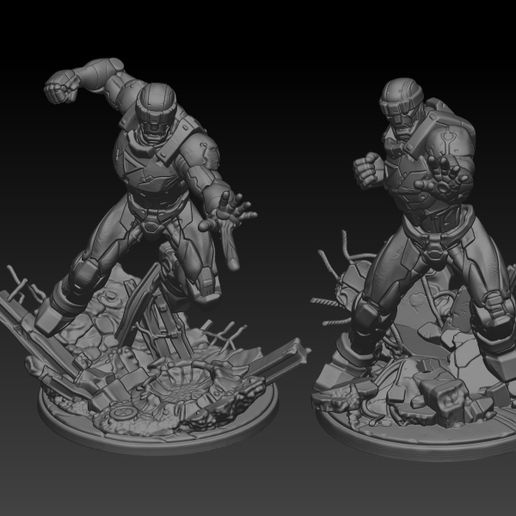 🎲 Sentinels Dual Pose - 40mm Marvel Crisis Protocol Scale・ OBJ File for ...