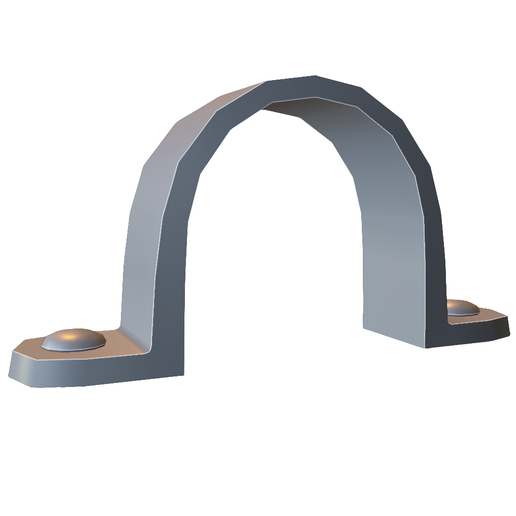 Heavy-Duty U-Bracket Pipe Clamp with Mounting Screws